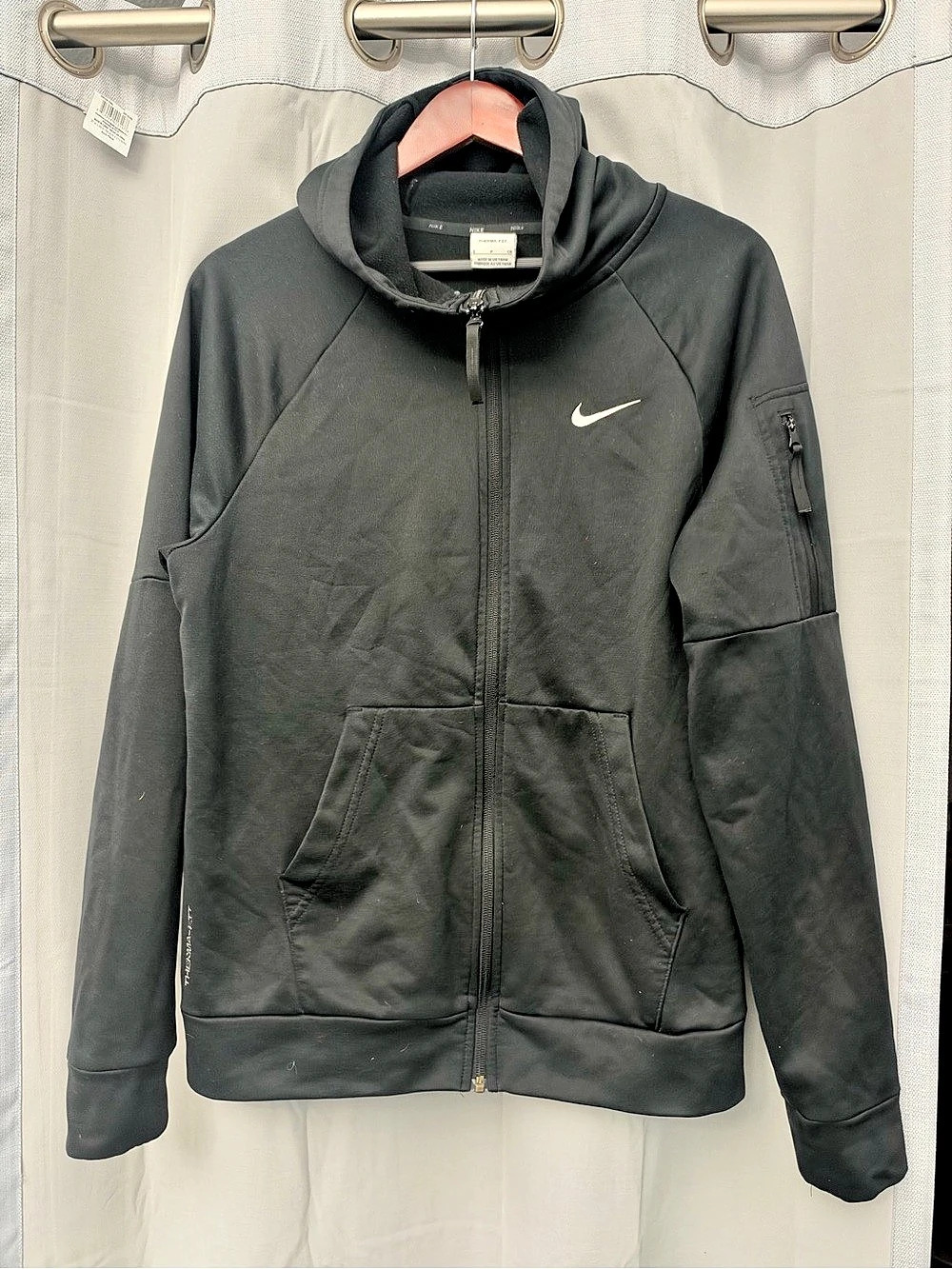 Nike Therma-FIT Black Full-Zip Hoodie Size Small